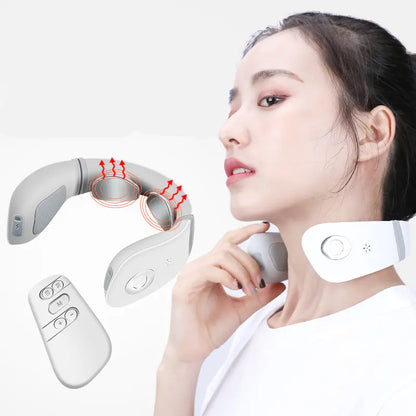 Neck Massager with Heat and Electric Pulse Function