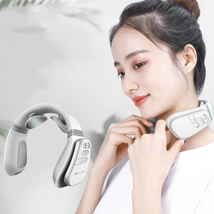 Neck Massager with Heat and Electric Pulse Function